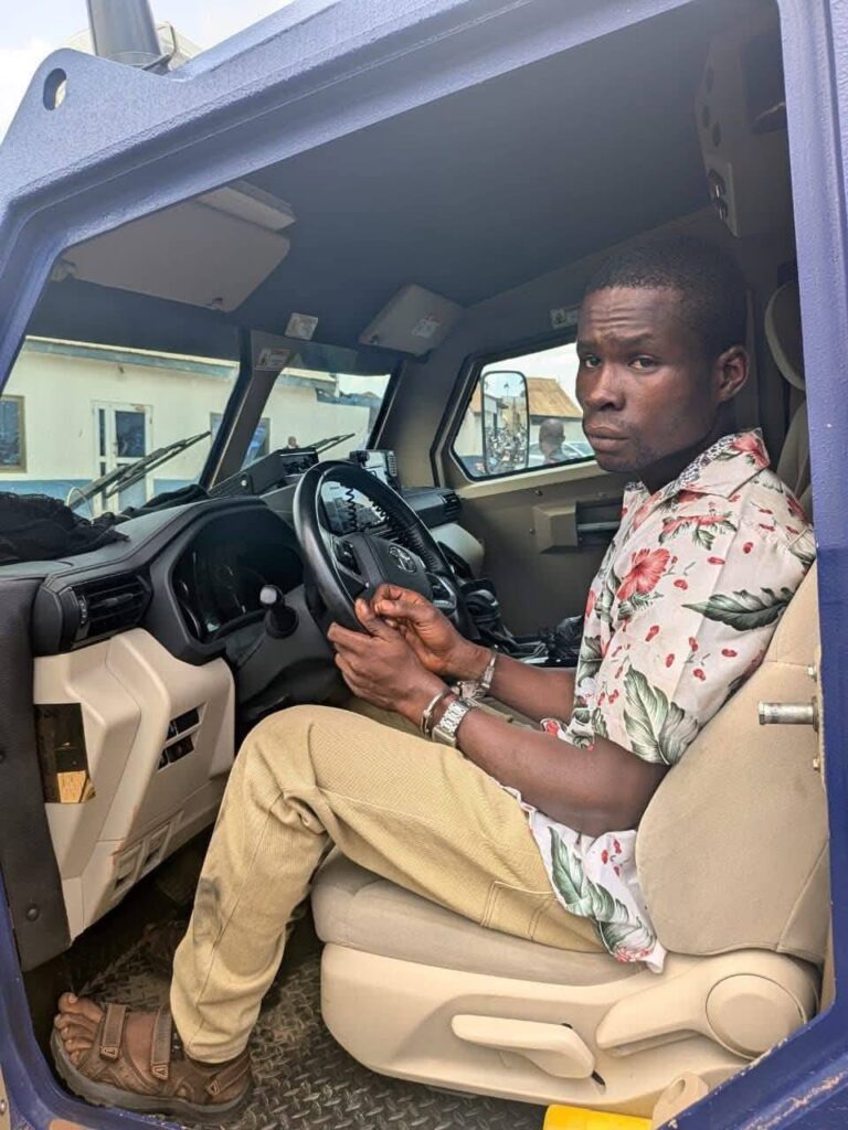Ghanaian man arrested after attempting to drive off with police armoured vehicle
