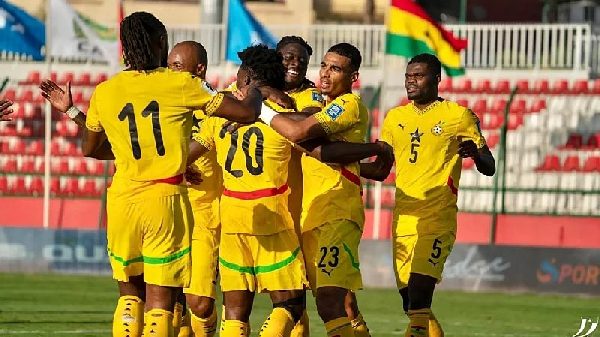 Ghana Black Stars celebrating