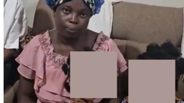 Ghanaian woman identified as Maame Atta speaking in a viral video as she appeals for support for her large family of 23 children