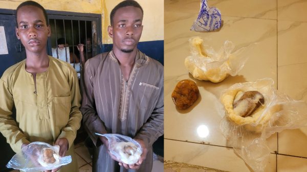 2 Men Arrested After Allegedly Hiding Stones in Banku Meant for Brother in Police Custody