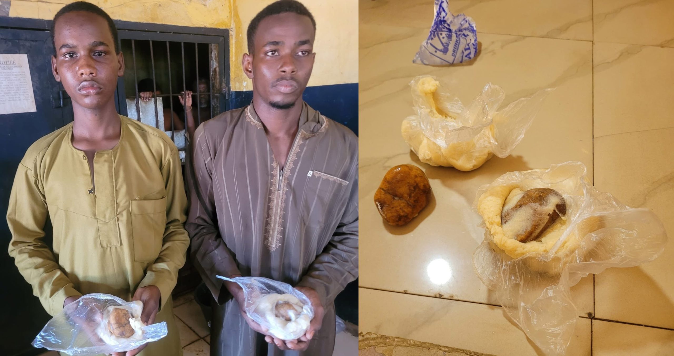 2 Men Arrested After Allegedly Hiding Stones in Banku Meant for Brother in Police Custody