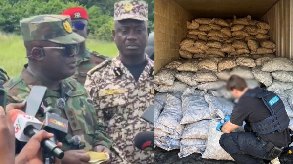 NACOC officials during a drug destruction exercise in Accra as investigations continue into the Australia-bound meth shipment case.
