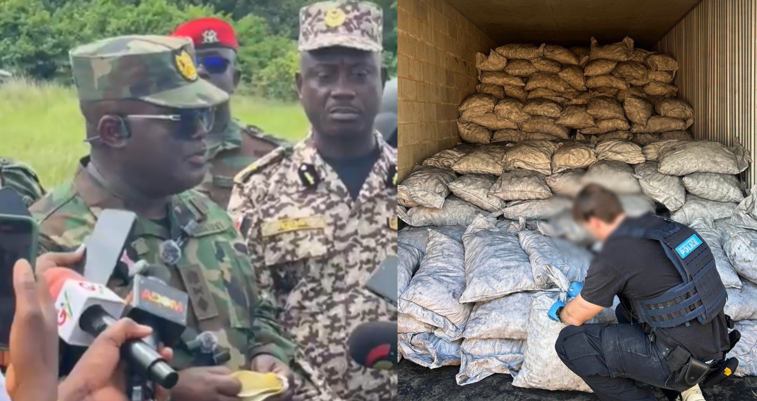 NACOC officials during a drug destruction exercise in Accra as investigations continue into the Australia-bound meth shipment case.