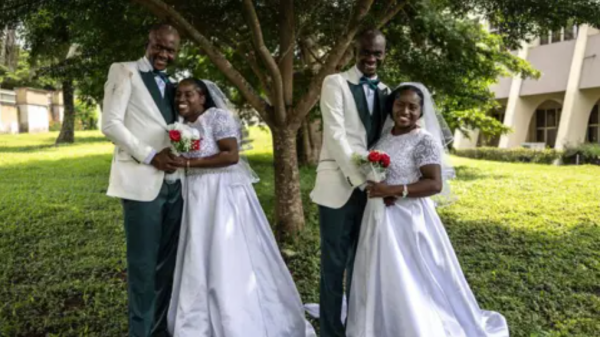 Twin Brothers Marry Twin Sisters In Rare Wedding: “We Don't Mix Them Up; We Know Our Own Wives