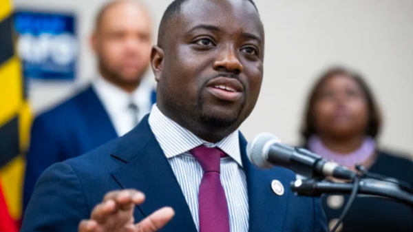 Ghanaian-born American politician Adrian Boafo after winning Maryland's Democratic primary election