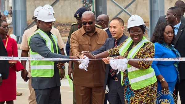 President John Dramani Mahama launches Phase II of the Sentuo Oil Refinery project in Tema.