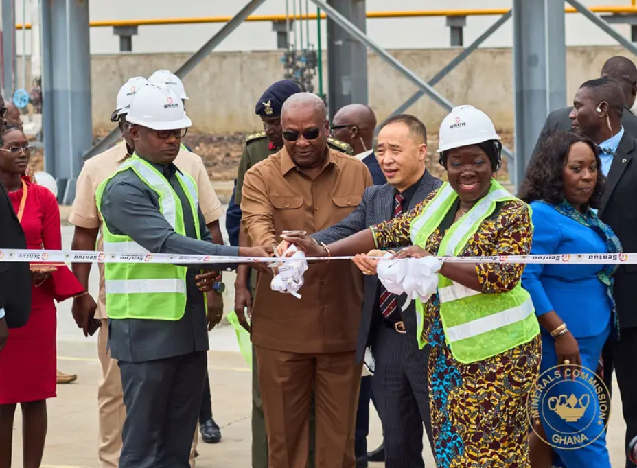 President John Dramani Mahama launches Phase II of the Sentuo Oil Refinery project in Tema.