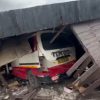 Police Hunt Kwabenya Trotro Driver After Crash Into Fast-Food Joint Leaves Two Injured