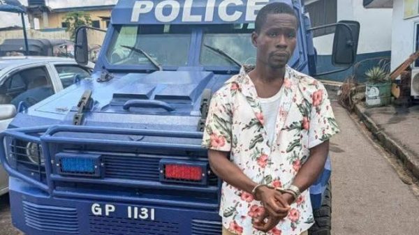 A Ghana Police Service armoured vehicle linked to an attempted theft case in Nkawie, Ashanti Region.