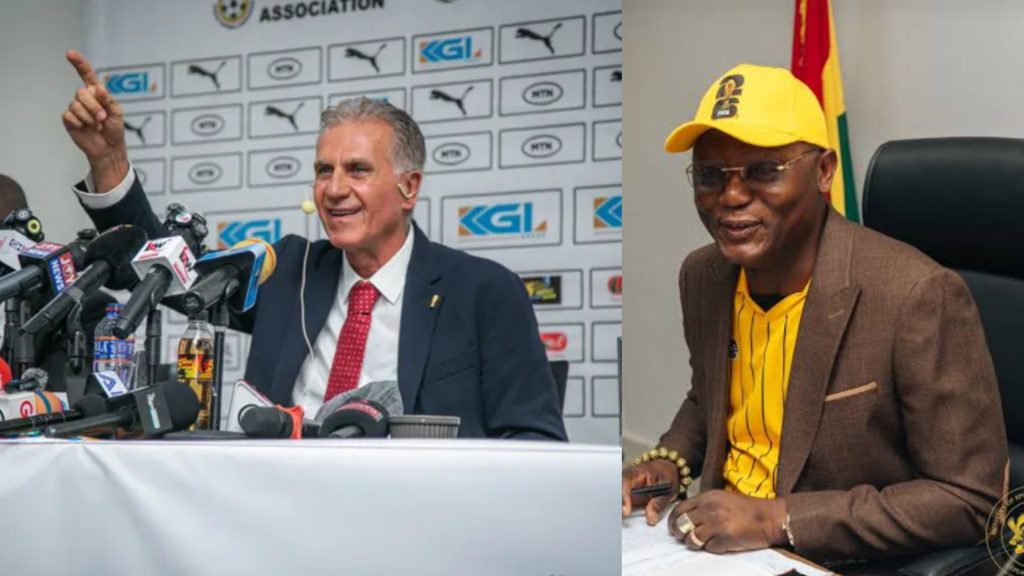 Sports Minister Kofi Adams speaking about Black Stars coach Carlos Queiroz salary