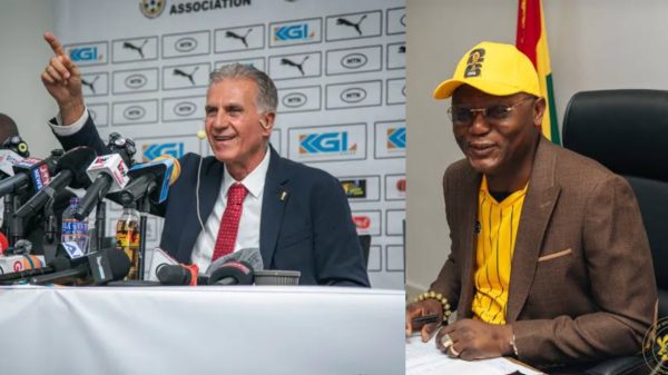 Sports Minister Kofi Adams speaking about Black Stars coach Carlos Queiroz salary