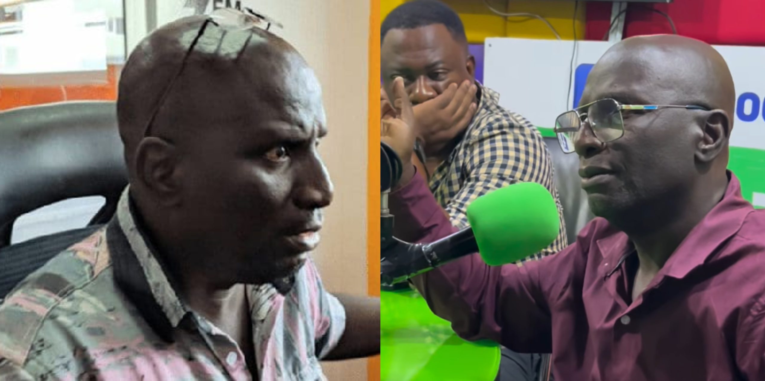 Socrate Safo speaking about the decline of Ghana's movie industry during an interview.