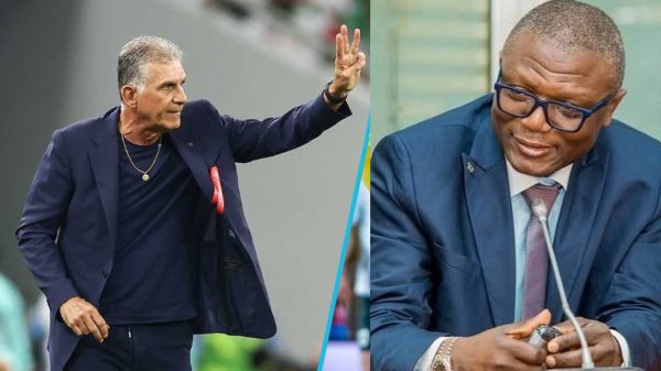 Sports Minister Kofi Adams addressing speculation over Carlos Queiroz's future as Black Stars coach following Ghana's World Cup exit.