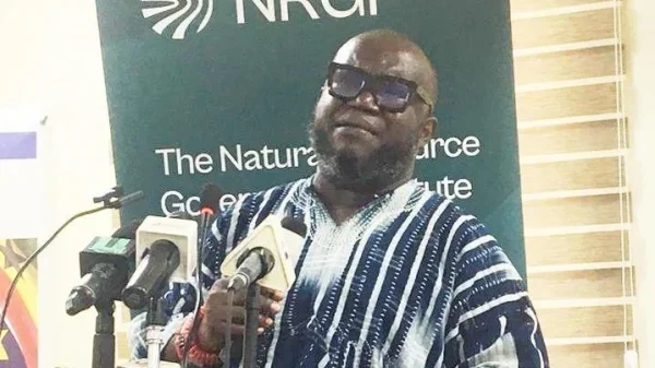 Environmental coalition leaders holding news conference on Akonta Mining galamsey conviction in Accra