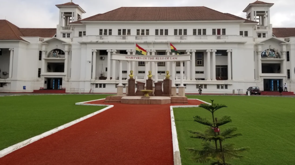 The Supreme Court of Ghana building in Accra where a constitutional suit on presidential eligibility has been filed.