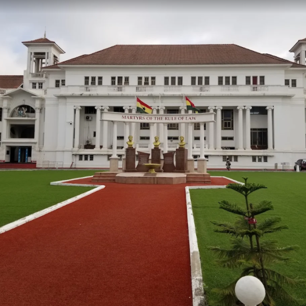 The Supreme Court of Ghana building in Accra where a constitutional suit on presidential eligibility has been filed.