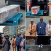 Officials and relatives receive the body of Bashiru Isak at Kotoka International Airport after it was repatriated from South Africa.