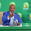 CAF President Dr Patrice Motsepe announcing the expansion of the Africa Cup of Nations to 28 teams from 2027