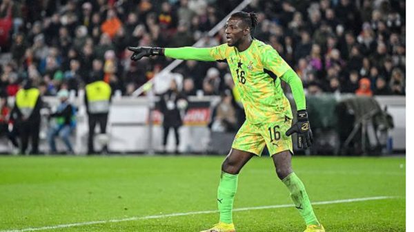 Benjamin Asare, Black Stars goalkeeper, during a Ghana football match