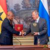 Ghana's Foreign Affairs Minister Samuel Okudzeto Ablakwa and his Russian counterpart H.E. Sergey Lavrov during Ghana-Russia bilateral talks